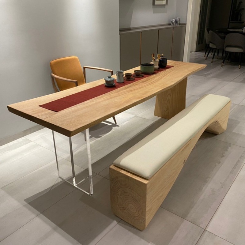 Office Furniture And Desks - Noordse massief houten acryl zwevende tafel