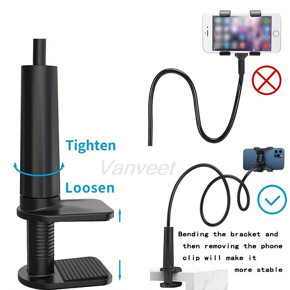 Mobile Pedestal Cabinet - 360 ° Mobiele telefoonhouder Standclip Flexibel