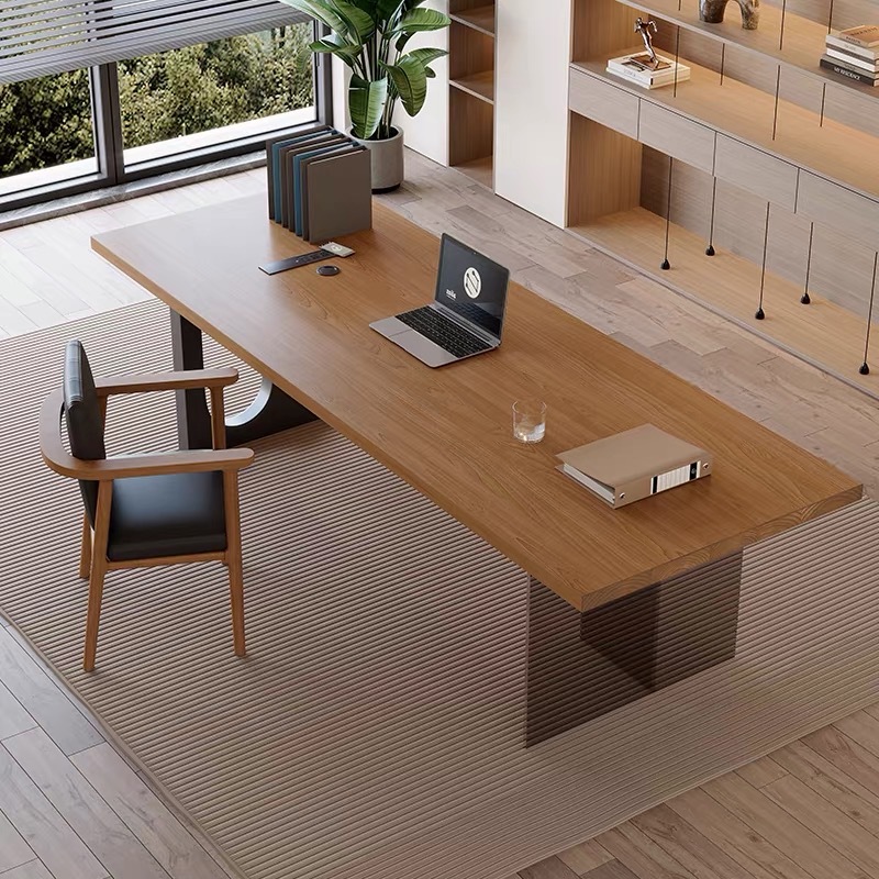 Office Furniture And Desks - Italiaans acryl zwevend houten bureau Modern