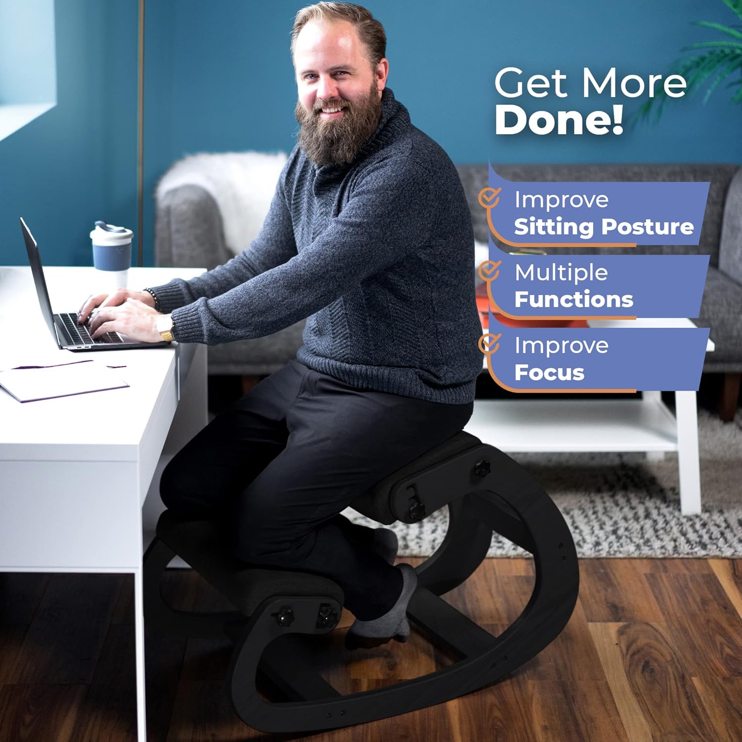 Ergonomische houten knielstoel - Office Furniture And Desks recensie en prijs