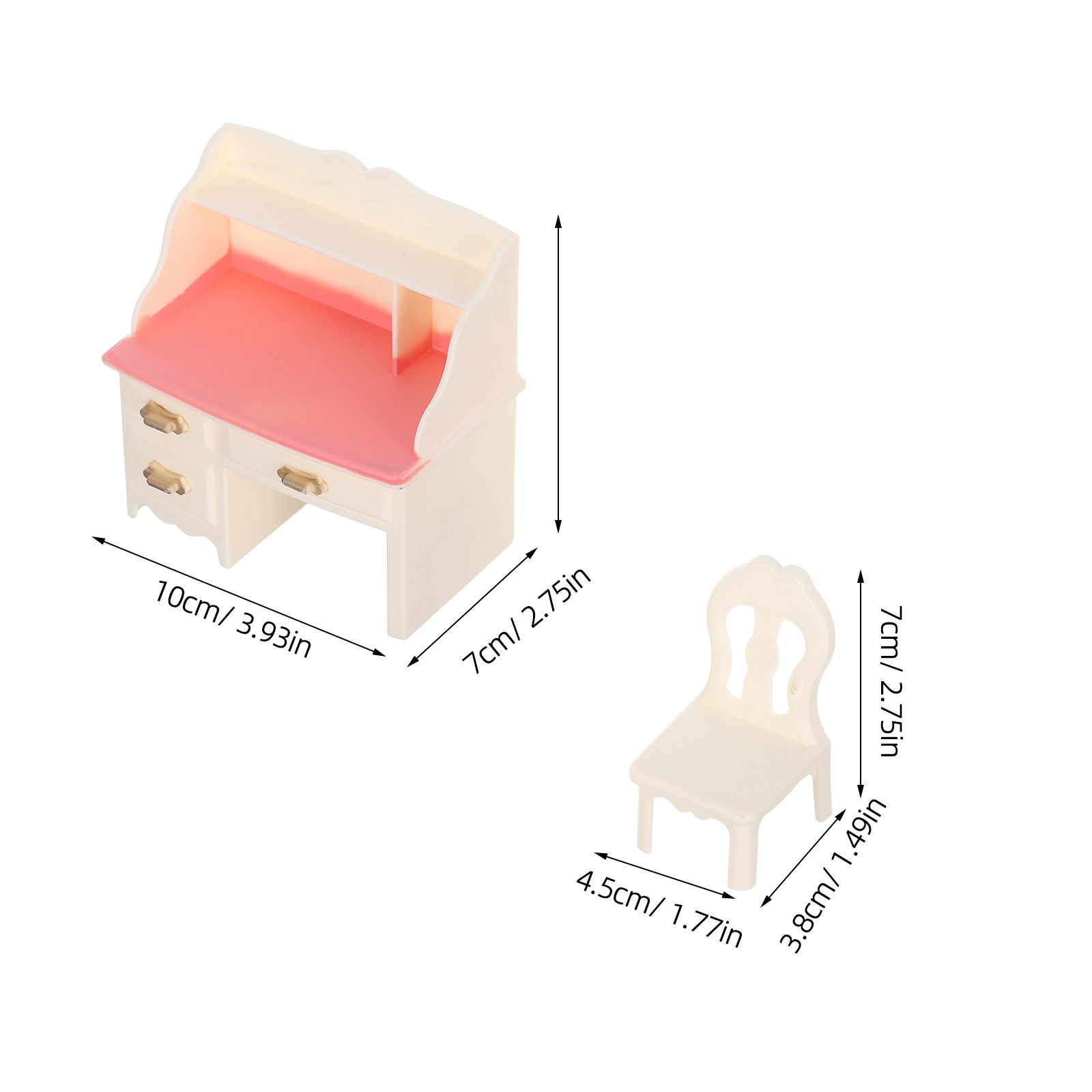 5 sets miniatuur poppenhuismeu - Office Furniture And Desks recensie en prijs
